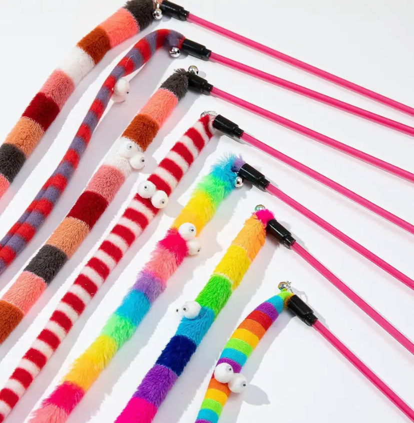 Baguette à plumes, jouets pour chat