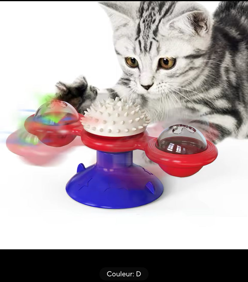Jouet pour chat à rotation amusant et interactif