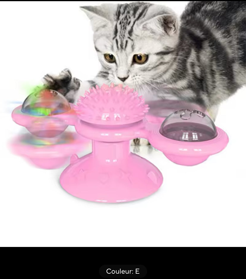 Jouet pour chat à rotation amusant et interactif