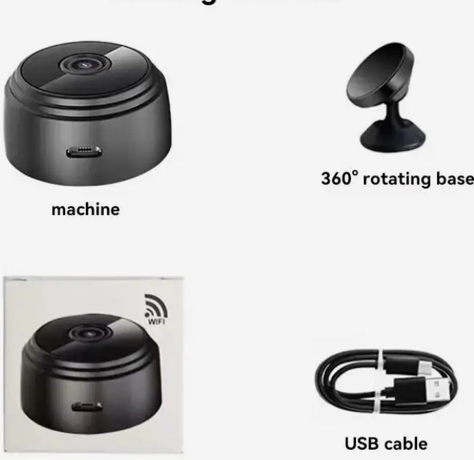 Mini caméra sans fil compacte pour surveillance discrète