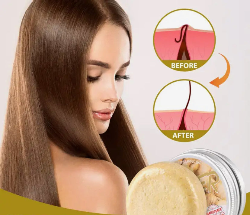 savon anti-chute de cheveux au gingembre