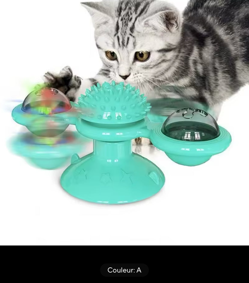 Jouet pour chat à rotation amusant et interactif