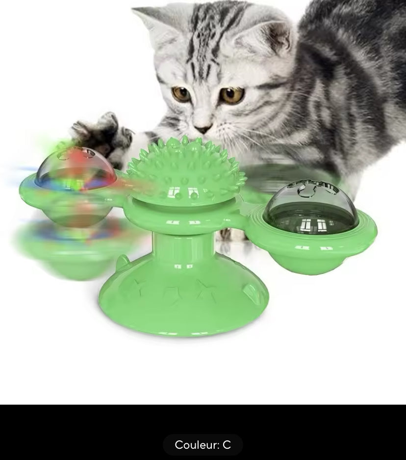 Jouet pour chat à rotation amusant et interactif