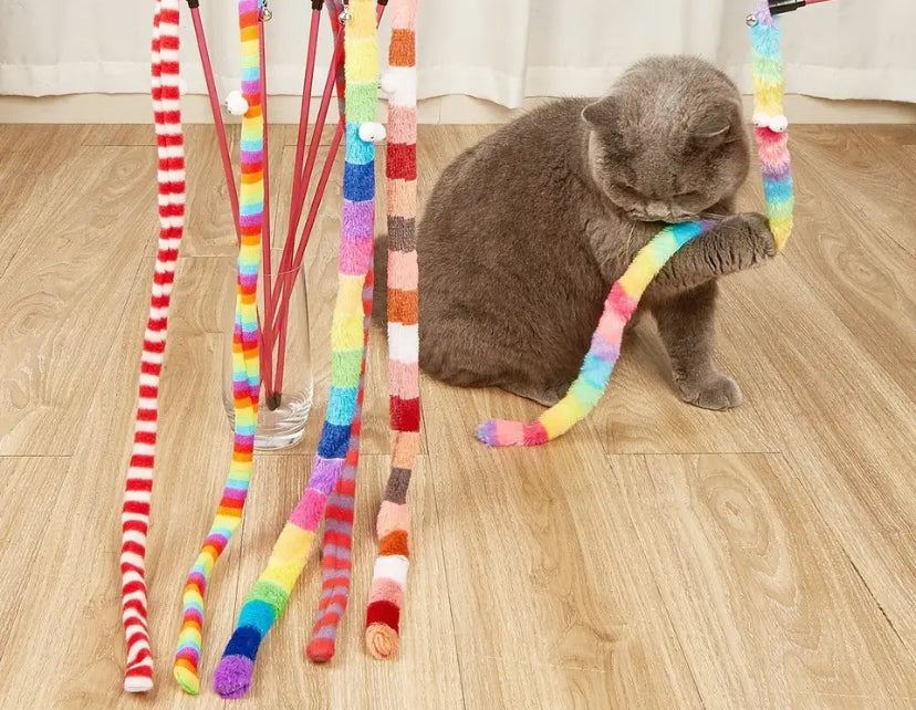Baguette à plumes, jouets pour chat