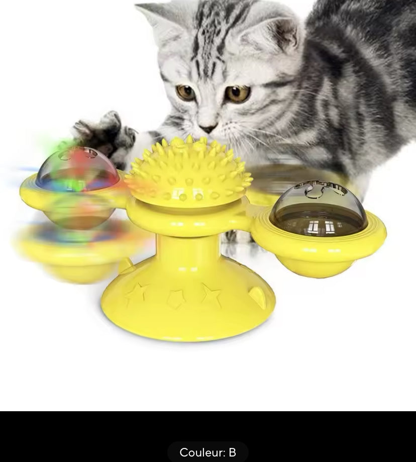 Jouet pour chat à rotation amusant et interactif