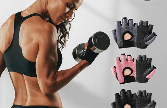 Gants de fitness femmes demi-doigts pour confort et grip