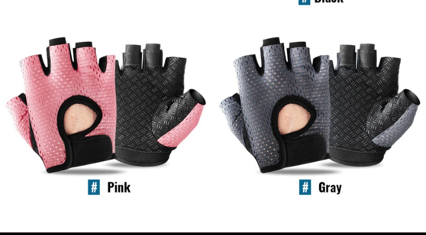 Gants de fitness femmes demi-doigts pour confort et grip