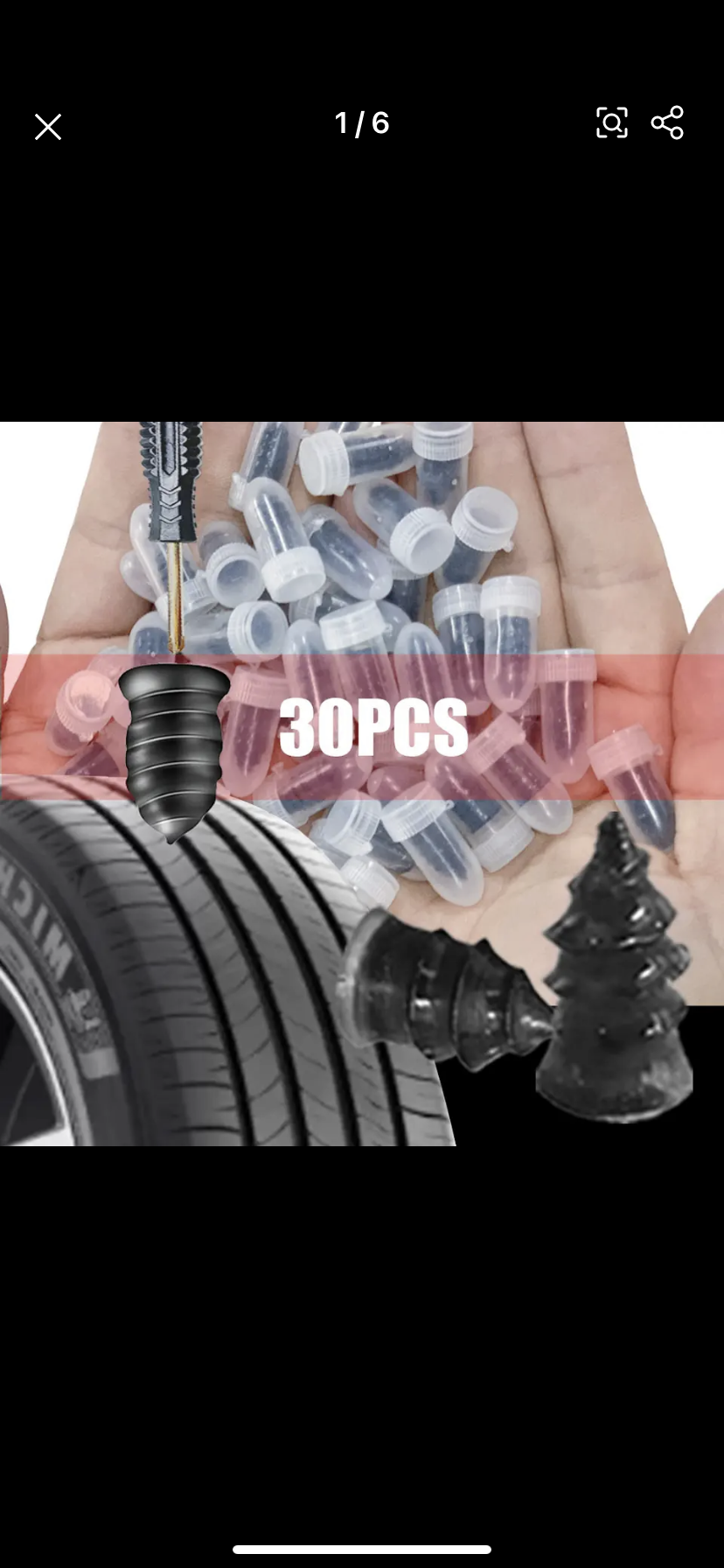 Clou en caoutchouc pour crevaison