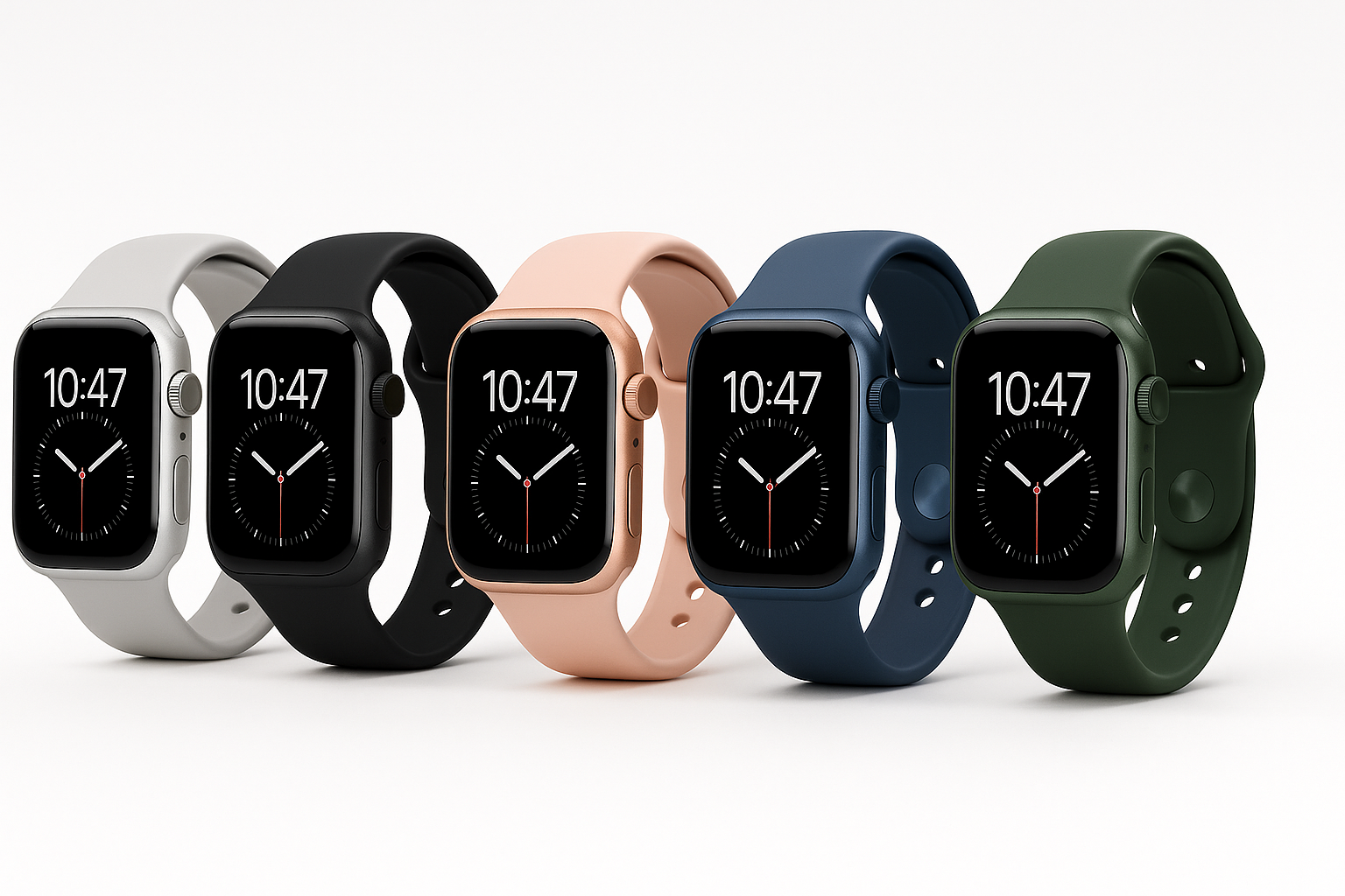 Montres connectées multicolores