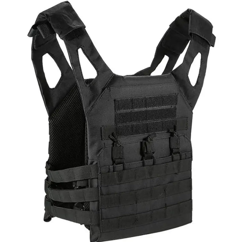 Vertigos Paris Tactical Black Vest with Adjustable Straps and Modular Design for Enhanced Mobility   Vertigos Paris Tactical Combat Training Vest for Active Use